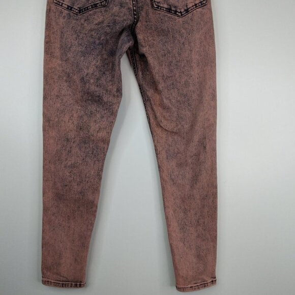TOPSHOP Acid Wash High Rise Skinny Cropped JEANS  size 28 - Picture 11 of 14